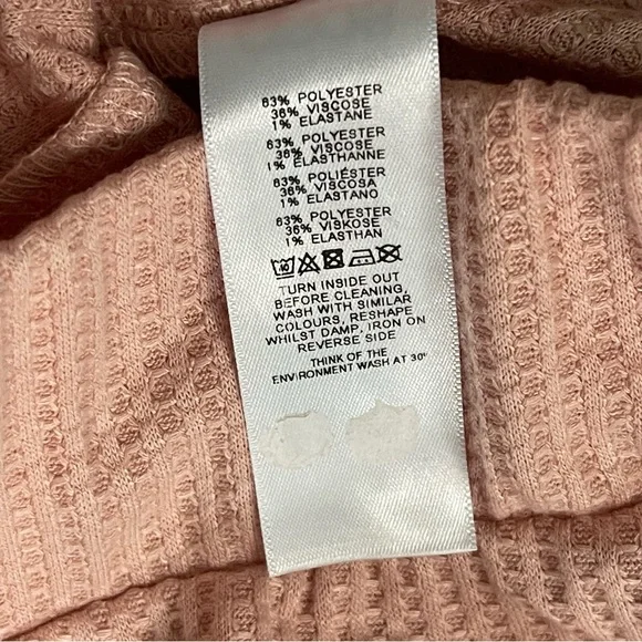 ASOS Pink Waffle Knit Women's Pajama Bottoms - Pants & Shorts Bundle - Picture 5 of 9